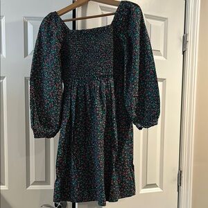 Crewcuts Floral Smocked Dress with Puff Sleeves